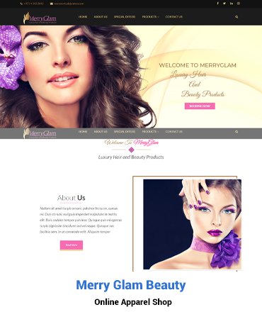 Ecommerce Website Development -Merry-Glam_Beauty.