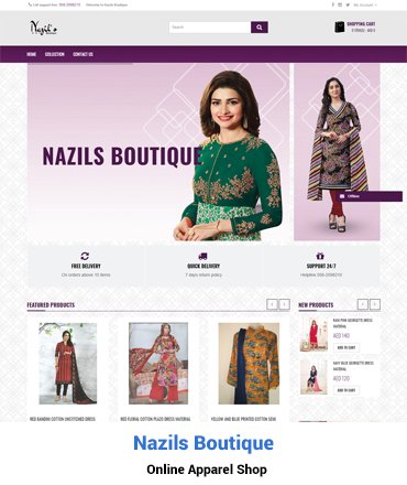 Ecommerce Web Design Services - nazilsboutique