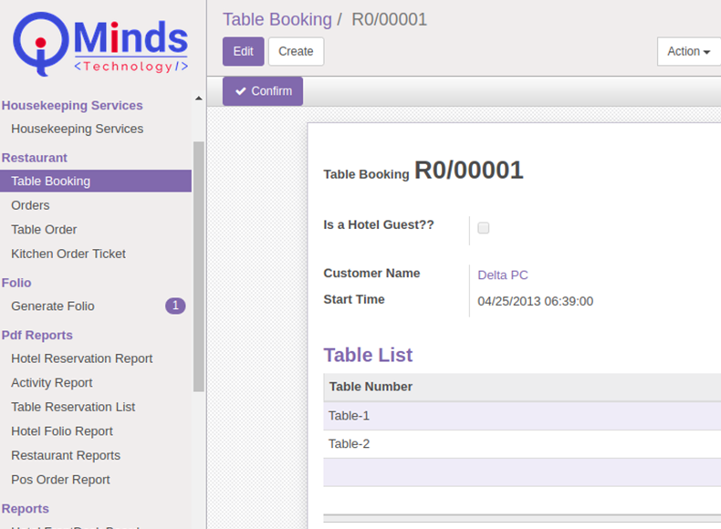 table booking