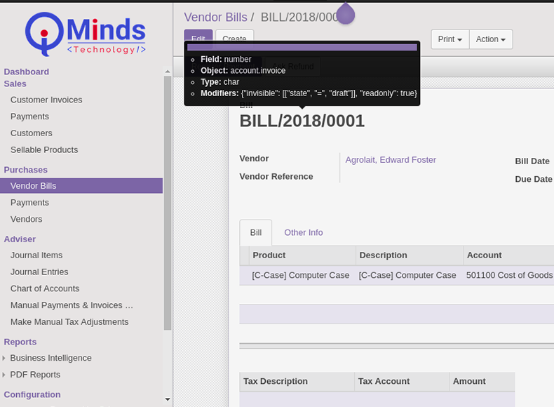 vendor Invoice