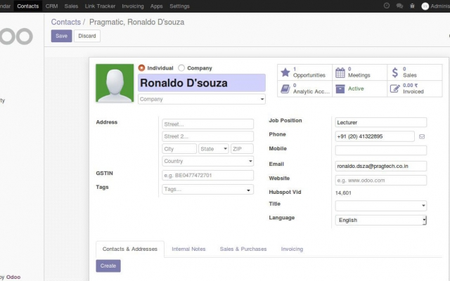 Odoo Hubspot7