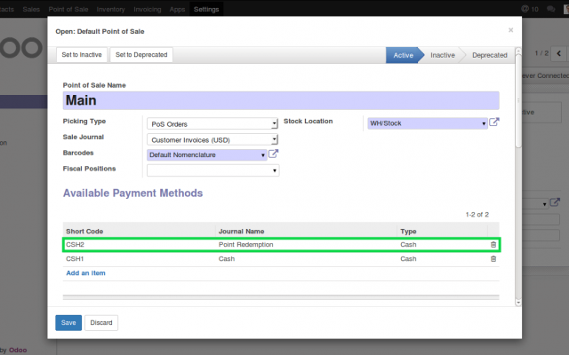 available payment method for user